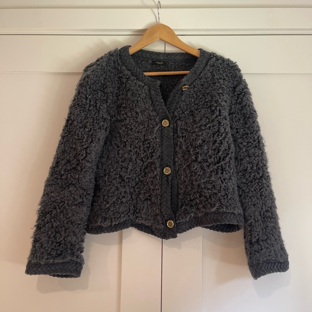 Massimo dutti boucle cardigan